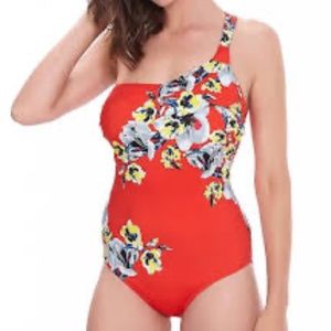 Fantasie Red floral one piece